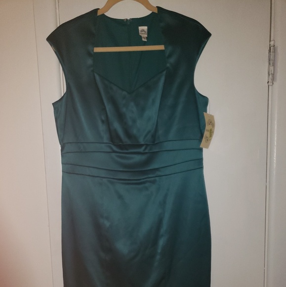 Sangria Cocktail dress size 14, nwt, emerald/teal - Picture 1 of 4